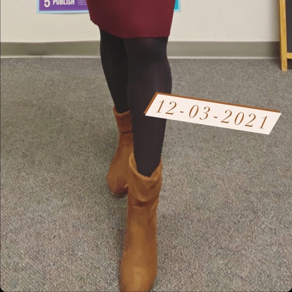 Soda Women's Slouchy Boot Round Toe Foldable Faux Suede - Picture 4 of 5